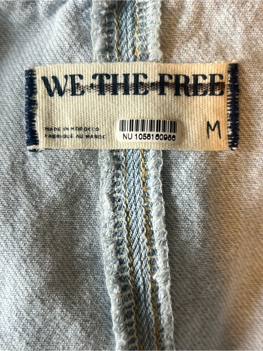 Free People We The Free High Roller Denim Jumpsuit M Light Wash Slouchy Relaxed - Picture 8 of 12